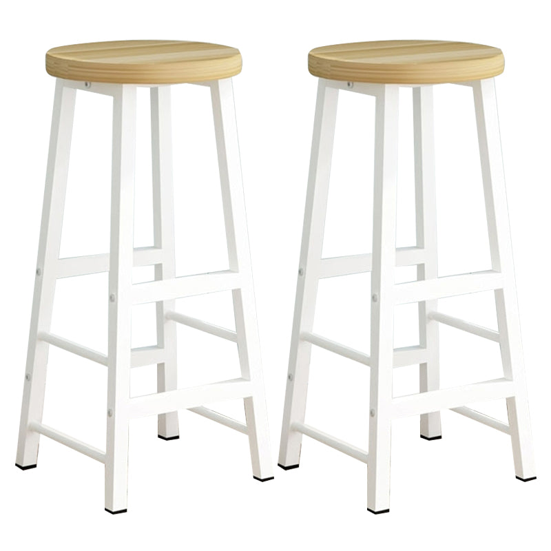 Industrial Rectangle Bar Table Set 1/2/3 Pieces Natural Colour Wood Counter Table Wood 27"H Stool (Set of 2) Clearhalo 'Bar Furniture' 'furn' 'furn_home_bar_bar_sets' 'Furniture' 'Home Bars & Bar Sets' 'home_bar_bar_sets' 'Kitchen & Dining Furniture' 5677222