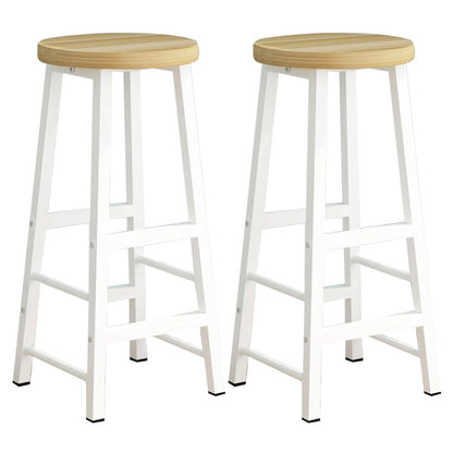 Industrial Rectangle Bar Table Set 1/2/3 Pieces Natural Colour Wood Counter Table Wood 27"H Stool (Set of 2) Clearhalo 'Bar Furniture' 'furn' 'furn_home_bar_bar_sets' 'Furniture' 'Home Bars & Bar Sets' 'home_bar_bar_sets' 'Kitchen & Dining Furniture' 5677222