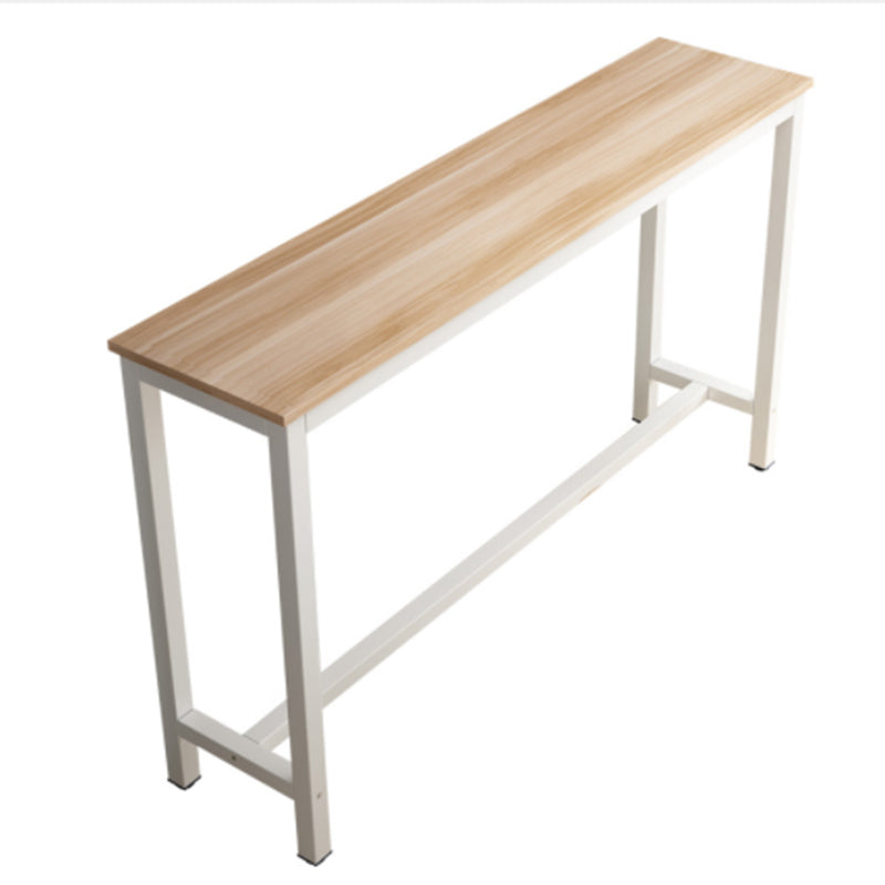 Industrial Rectangle Bar Table Set 1/2/3 Pieces Natural Colour Wood Counter Table Wood 79"L x 16"W Clearhalo 'Bar Furniture' 'furn' 'furn_home_bar_bar_sets' 'Furniture' 'Home Bars & Bar Sets' 'home_bar_bar_sets' 'Kitchen & Dining Furniture' 5677226