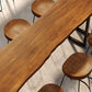 Juego de mesa de bar rectangular de madera maciza, mesa de mostrador de 1/4/7 piezas con taburetes altos