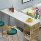 Mesa de bar rectangular estilo Glam, mesa de mostrador de mármol sintético de 1/2/3 piezas