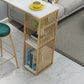 Mesa de bar rectangular estilo Glam, mesa de mostrador de mármol sintético de 1/2/3 piezas