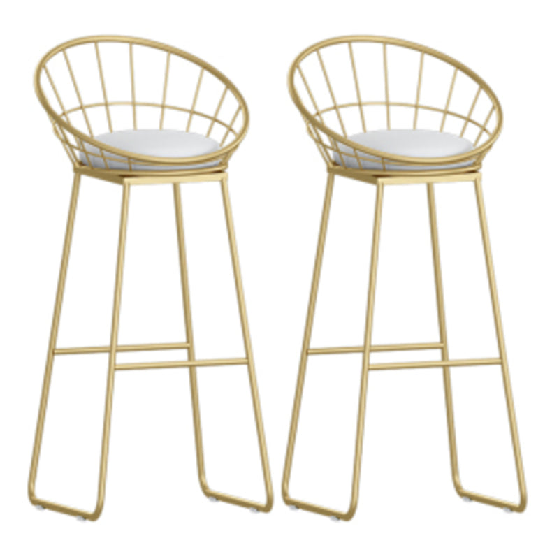 Juego de mesa de pub blanco y dorado, mesa y taburetes de interior modernos de 1/2/3 piezas