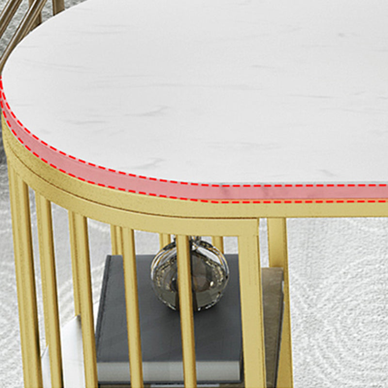 Juego de mesa de pub blanco y dorado, mesa y taburetes de interior modernos de 1/2/3 piezas