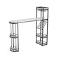 Free Form Bar Set 1/2/3 Pcs Stone and Iron Bar Table with Armless Bar Stools Black 71"L x 16"W Clearhalo 'Bar Furniture' 'furn' 'furn_home_bar_bar_sets' 'Furniture' 'Home Bars & Bar Sets' 'home_bar_bar_sets' 'Kitchen & Dining Furniture' 5677324