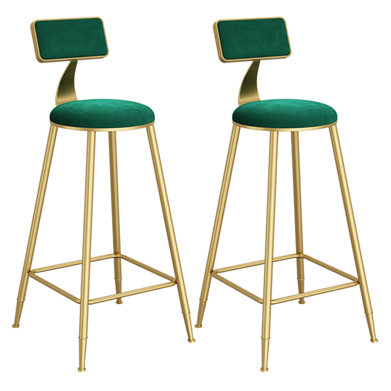 Free Form Bar Set 1/2/3 Pcs Stone and Iron Bar Table with Armless Bar Stools Green 30"H Stools (Set of 2) Clearhalo 'Bar Furniture' 'furn' 'furn_home_bar_bar_sets' 'Furniture' 'Home Bars & Bar Sets' 'home_bar_bar_sets' 'Kitchen & Dining Furniture' 5677327