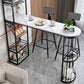 Free Form Bar Set 1/2/3 Pcs Stone and Iron Bar Table with Armless Bar Stools Clearhalo 'Bar Furniture' 'furn' 'furn_home_bar_bar_sets' 'Furniture' 'Home Bars & Bar Sets' 'home_bar_bar_sets' 'Kitchen & Dining Furniture' 5677330