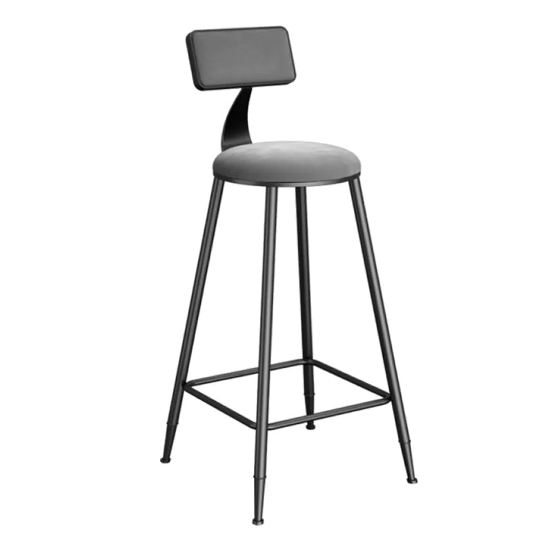 Free Form Bar Set 1/2/3 Pcs Stone and Iron Bar Table with Armless Bar Stools Black- Gray 29.5"H Stool (Single) Clearhalo 'Bar Furniture' 'furn' 'furn_home_bar_bar_sets' 'Furniture' 'Home Bars & Bar Sets' 'home_bar_bar_sets' 'Kitchen & Dining Furniture' 5677332