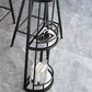 Free Form Bar Set 1/2/3 Pcs Stone and Iron Bar Table with Armless Bar Stools Clearhalo 'Bar Furniture' 'furn' 'furn_home_bar_bar_sets' 'Furniture' 'Home Bars & Bar Sets' 'home_bar_bar_sets' 'Kitchen & Dining Furniture' 5677335