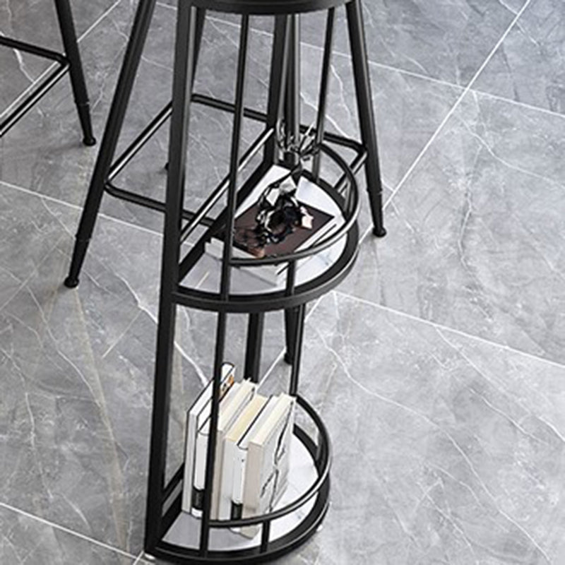 Free Form Bar Set 1/2/3 Pcs Stone and Iron Bar Table with Armless Bar Stools Clearhalo 'Bar Furniture' 'furn' 'furn_home_bar_bar_sets' 'Furniture' 'Home Bars & Bar Sets' 'home_bar_bar_sets' 'Kitchen & Dining Furniture' 5677335