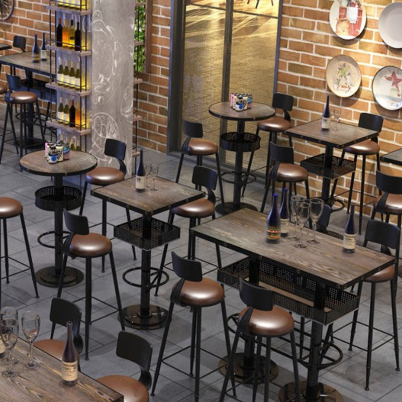 Modern Style Bar Table 1/4 Pieces Brown Colour Wood Counter Table Clearhalo 'Bar Furniture' 'furn' 'furn_home_bar_bar_sets' 'Furniture' 'Home Bars & Bar Sets' 'home_bar_bar_sets' 'Kitchen & Dining Furniture' 5677353