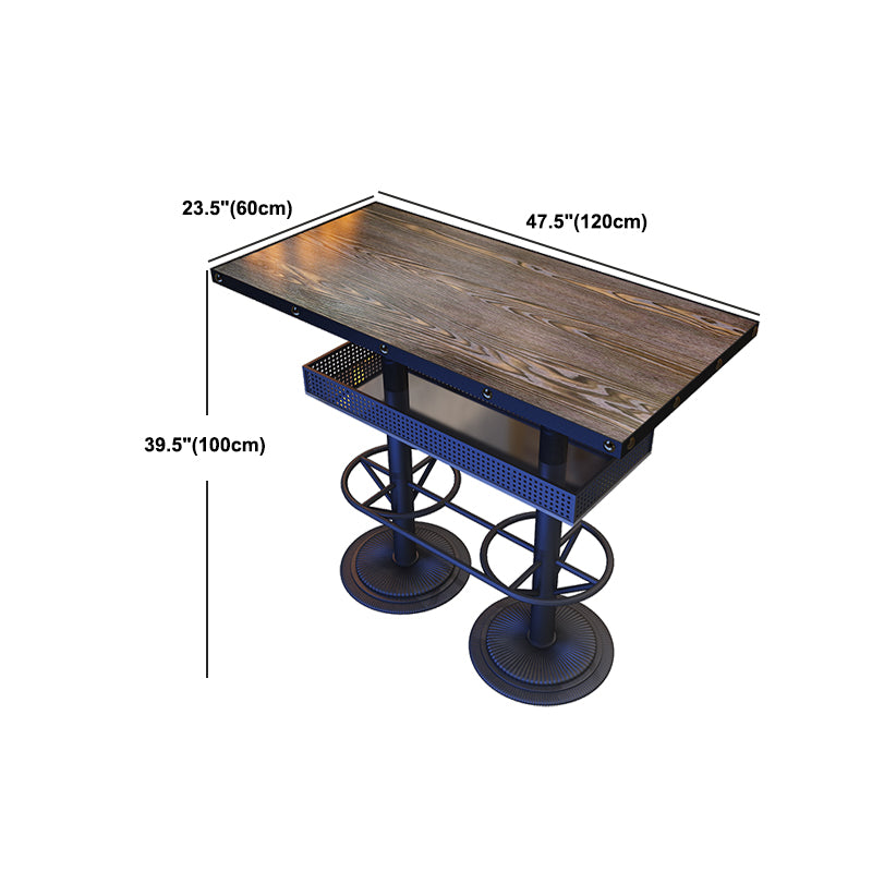 Modern Style Bar Table 1/4 Pieces Brown Colour Wood Counter Table Clearhalo 'Bar Furniture' 'furn' 'furn_home_bar_bar_sets' 'Furniture' 'Home Bars & Bar Sets' 'home_bar_bar_sets' 'Kitchen & Dining Furniture' 5677362