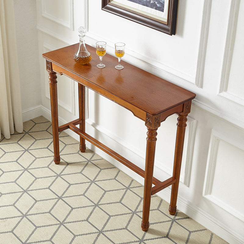 Modern Style Bar Table 1/3 Pieces Brown Colour Solid Wood Counter Table Clearhalo 'Bar Furniture' 'furn' 'furn_home_bar_bar_sets' 'Furniture' 'Home Bars & Bar Sets' 'home_bar_bar_sets' 'Kitchen & Dining Furniture' 5677408