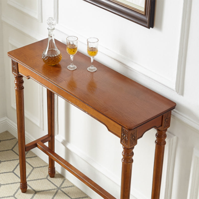 Modern Style Bar Table 1/3 Pieces Brown Colour Solid Wood Counter Table Clearhalo 'Bar Furniture' 'furn' 'furn_home_bar_bar_sets' 'Furniture' 'Home Bars & Bar Sets' 'home_bar_bar_sets' 'Kitchen & Dining Furniture' 5677414