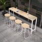 Contemporary Rectangular Bar Set 1/2/4 Pcs Solid Wood Counter and Bar Stools 5 Pieces: Table, 4 Wood Stools Clearhalo 'Bar Furniture' 'furn' 'furn_home_bar_bar_sets' 'Furniture' 'Home Bars & Bar Sets' 'home_bar_bar_sets' 'Kitchen & Dining Furniture' 5677427