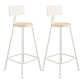 Contemporary Rectangular Bar Set 1/2/4 Pcs Solid Wood Counter and Bar Stools White 30"H Stools (Set of 2) Clearhalo 'Bar Furniture' 'furn' 'furn_home_bar_bar_sets' 'Furniture' 'Home Bars & Bar Sets' 'home_bar_bar_sets' 'Kitchen & Dining Furniture' 5677429