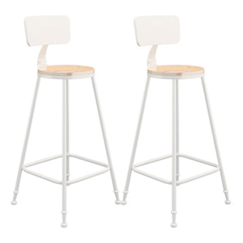 Contemporary Rectangular Bar Set 1/2/4 Pcs Solid Wood Counter and Bar Stools White 30"H Stools (Set of 2) Clearhalo 'Bar Furniture' 'furn' 'furn_home_bar_bar_sets' 'Furniture' 'Home Bars & Bar Sets' 'home_bar_bar_sets' 'Kitchen & Dining Furniture' 5677429