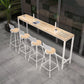 Contemporary Rectangular Bar Set 1/2/4 Pcs Solid Wood Counter and Bar Stools 5 Pieces: Table, 4 White Stools Clearhalo 'Bar Furniture' 'furn' 'furn_home_bar_bar_sets' 'Furniture' 'Home Bars & Bar Sets' 'home_bar_bar_sets' 'Kitchen & Dining Furniture' 5677430