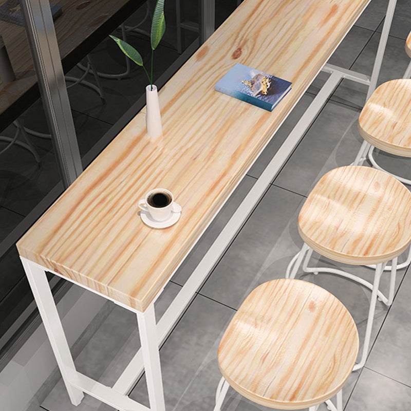 Contemporary Rectangular Bar Set 1/2/4 Pcs Solid Wood Counter and Bar Stools Clearhalo 'Bar Furniture' 'furn' 'furn_home_bar_bar_sets' 'Furniture' 'Home Bars & Bar Sets' 'home_bar_bar_sets' 'Kitchen & Dining Furniture' 5677434