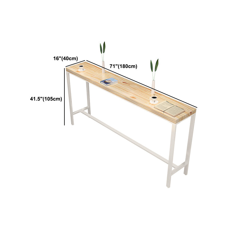 Contemporary Rectangular Bar Set 1/2/4 Pcs Solid Wood Counter and Bar Stools Clearhalo 'Bar Furniture' 'furn' 'furn_home_bar_bar_sets' 'Furniture' 'Home Bars & Bar Sets' 'home_bar_bar_sets' 'Kitchen & Dining Furniture' 5677441