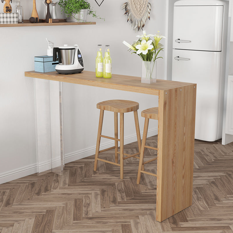 Luxurious Rectangle Solid Wood Bar Table Set 1/3 Pieces Counter Table with Backless Stools Clearhalo 'Bar Furniture' 'furn' 'furn_home_bar_bar_sets' 'Furniture' 'Home Bars & Bar Sets' 'home_bar_bar_sets' 'Kitchen & Dining Furniture' 5677448
