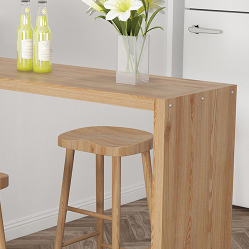 Luxurious Rectangle Solid Wood Bar Table Set 1/3 Pieces Counter Table with Backless Stools Clearhalo 'Bar Furniture' 'furn' 'furn_home_bar_bar_sets' 'Furniture' 'Home Bars & Bar Sets' 'home_bar_bar_sets' 'Kitchen & Dining Furniture' 5677452