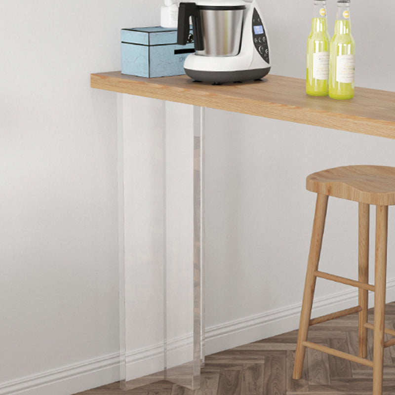Luxurious Rectangle Solid Wood Bar Table Set 1/3 Pieces Counter Table with Backless Stools Clearhalo 'Bar Furniture' 'furn' 'furn_home_bar_bar_sets' 'Furniture' 'Home Bars & Bar Sets' 'home_bar_bar_sets' 'Kitchen & Dining Furniture' 5677455