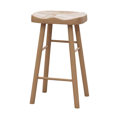 Luxurious Rectangle Solid Wood Bar Table Set 1/3 Pieces Counter Table with Backless Stools Wood 30"H Stool (Single) Clearhalo 'Bar Furniture' 'furn' 'furn_home_bar_bar_sets' 'Furniture' 'Home Bars & Bar Sets' 'home_bar_bar_sets' 'Kitchen & Dining Furniture' 5677456