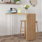 Luxurious Rectangle Solid Wood Bar Table Set 1/3 Pieces Counter Table with Backless Stools Clearhalo 'Bar Furniture' 'furn' 'furn_home_bar_bar_sets' 'Furniture' 'Home Bars & Bar Sets' 'home_bar_bar_sets' 'Kitchen & Dining Furniture' 5677457