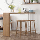 Luxurious Rectangle Solid Wood Bar Table Set 1/3 Pieces Counter Table with Backless Stools Clearhalo 'Bar Furniture' 'furn' 'furn_home_bar_bar_sets' 'Furniture' 'Home Bars & Bar Sets' 'home_bar_bar_sets' 'Kitchen & Dining Furniture' 5677458