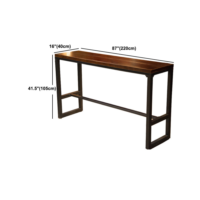 Juego de mesa y taburete de Bar rectangular industrial, juego de comedor de madera para Pub de interior, 1/2/7 piezas