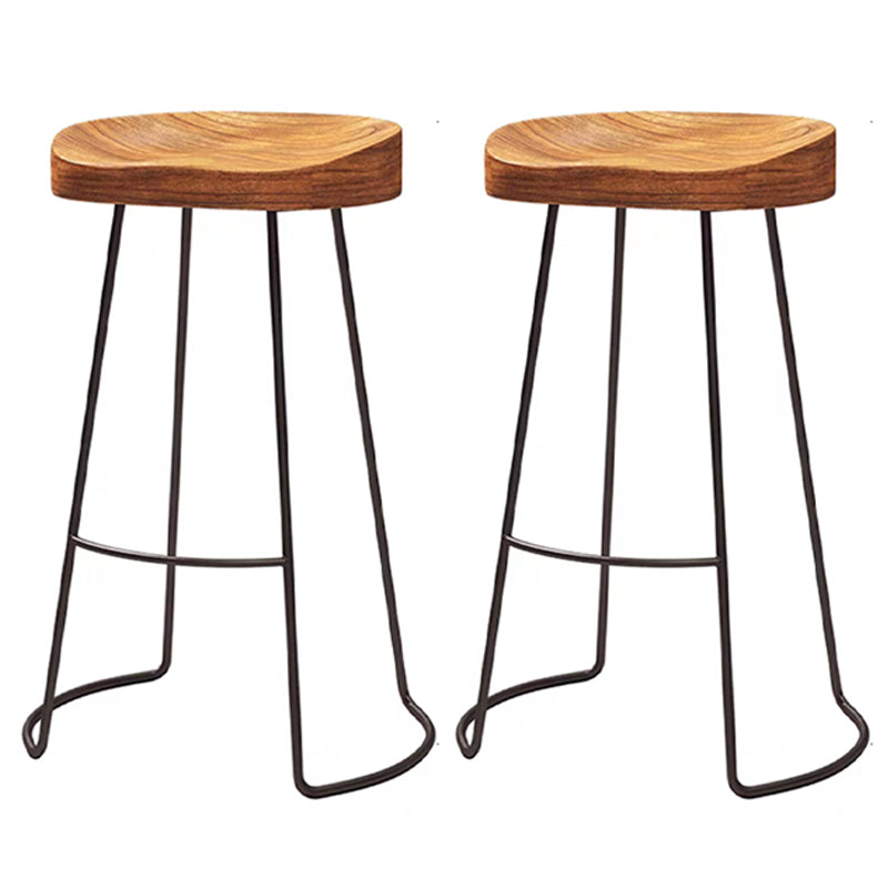 Juego de mesa de bar industrial de madera maciza, mesa de mostrador de 1/2/4/7 piezas con taburetes sin respaldo