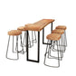Juego de mesa de bar industrial de madera maciza, mesa de mostrador de 1/2/4/7 piezas con taburetes sin respaldo