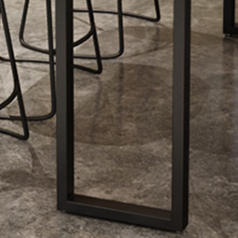 Juego de mesa de bar industrial de madera maciza, mesa de mostrador de 1/2/4/7 piezas con taburetes sin respaldo