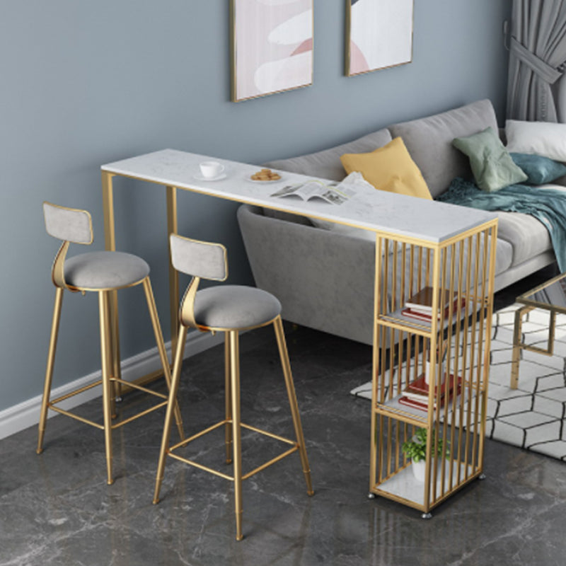 Glam-stijl bartafel 1/2/3 stuks rechthoekig kunstmarmeren aanrechttafel