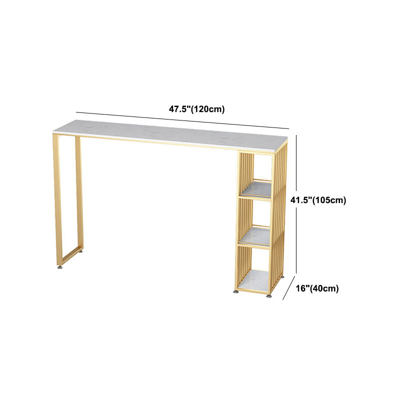 Glam-stijl bartafel 1/2/3 stuks rechthoekig kunstmarmeren aanrechttafel