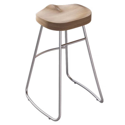 Luxurious Rectangle Solid Wood Bar Table Set 1/5 Pieces Counter Table with Backless Stools Wood 30"H Stool (Single) Clearhalo 'Bar Furniture' 'furn' 'furn_home_bar_bar_sets' 'Furniture' 'Home Bars & Bar Sets' 'home_bar_bar_sets' 'Kitchen & Dining Furniture' 5677618