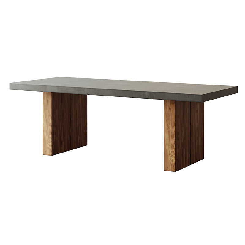 Moderne 1/5-delige eettafelset, rechthoekige grenenhouten eettafel voor de woonkamer