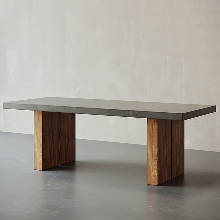 Moderne 1/5-delige eettafelset, rechthoekige grenenhouten eettafel voor de woonkamer