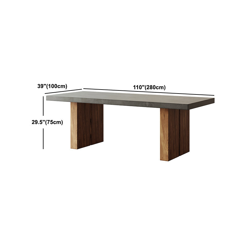 Moderne 1/5-delige eettafelset, rechthoekige grenenhouten eettafel voor de woonkamer