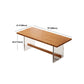 Rectangle 1/2/5/7 Pieces Dining Set Acrylic Base Dining Furniture in Natural Clearhalo 'Dining Room Sets' 'Dining Tables & Seating' 'dining_room_set' 'furn' 'furn_dining_room_set' 'Furniture' 'Kitchen & Dining Furniture' 5677696