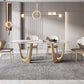 Designer Style Sintered Stone Top Dining Table Set Rectangular 1/4/5/7 Pieces Dining Set 5 Pieces: Table, 4 Chairs Clearhalo 'Dining Room Sets' 'Dining Tables & Seating' 'dining_room_set' 'furn' 'furn_dining_room_set' 'Furniture' 'Kitchen & Dining Furniture' 5677699