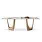 Designer Style Sintered Stone Top Dining Table Set Rectangular 1/4/5/7 Pieces Dining Set Clearhalo 'Dining Room Sets' 'Dining Tables & Seating' 'dining_room_set' 'furn' 'furn_dining_room_set' 'Furniture' 'Kitchen & Dining Furniture' 5677705