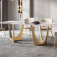 Designer Style Sintered Stone Top Dining Table Set Rectangular 1/4/5/7 Pieces Dining Set Clearhalo 'Dining Room Sets' 'Dining Tables & Seating' 'dining_room_set' 'furn' 'furn_dining_room_set' 'Furniture' 'Kitchen & Dining Furniture' 5677711