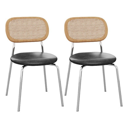 Modern White Dining Set Rectangle 1/2/4/5/7 Stone and Acrylic Pieces Dinette Set 2 Black Chairs Clearhalo 'Dining Room Sets' 'Dining Tables & Seating' 'dining_room_set' 'furn' 'furn_dining_room_set' 'Furniture' 'Kitchen & Dining Furniture' 5677770