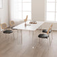 Modern White Dining Set Rectangle 1/2/4/5/7 Stone and Acrylic Pieces Dinette Set Clearhalo 'Dining Room Sets' 'Dining Tables & Seating' 'dining_room_set' 'furn' 'furn_dining_room_set' 'Furniture' 'Kitchen & Dining Furniture' 5677779