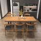 Modern 1/5/7 Pieces Dining Set Rectangle Pine Wood Dining Table for Dining Room Kitchen Clearhalo 'Dining Room Sets' 'Dining Tables & Seating' 'dining_room_set' 'furn' 'furn_dining_room_set' 'Furniture' 'Kitchen & Dining Furniture' 5677805