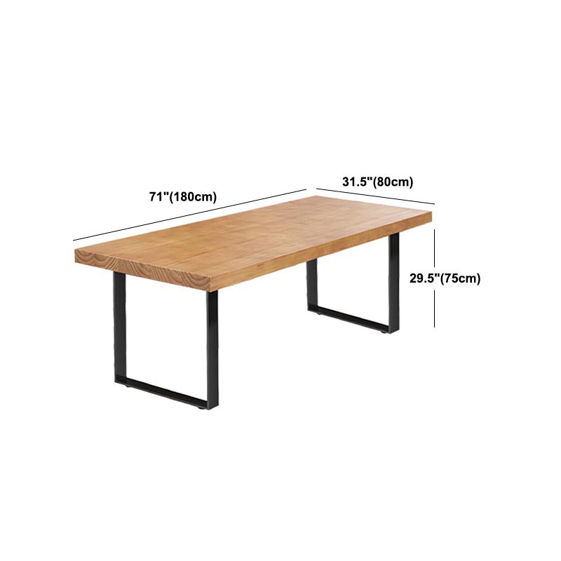 Modern 1/5/7 Pieces Dining Set Rectangle Pine Wood Dining Table for Dining Room Kitchen Clearhalo 'Dining Room Sets' 'Dining Tables & Seating' 'dining_room_set' 'furn' 'furn_dining_room_set' 'Furniture' 'Kitchen & Dining Furniture' 5677810