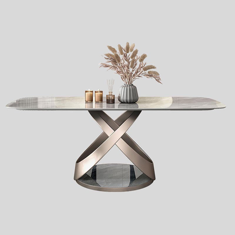 Ensemble de restauration Nordic Fritted Stone Top Rectangulaire 1/4/5/6/7 PIÈCES PIÈCES Table de table de salle à manger