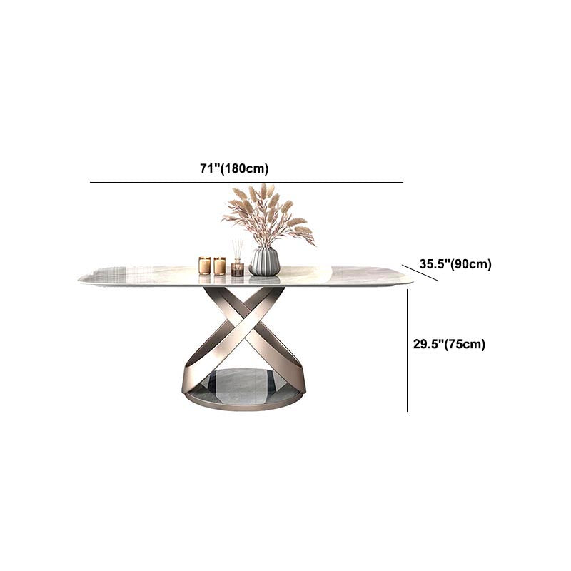 Ensemble de restauration Nordic Fritted Stone Top Rectangulaire 1/4/5/6/7 PIÈCES PIÈCES Table de table de salle à manger